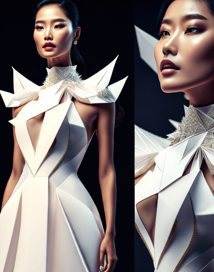 Fashionable origami dress