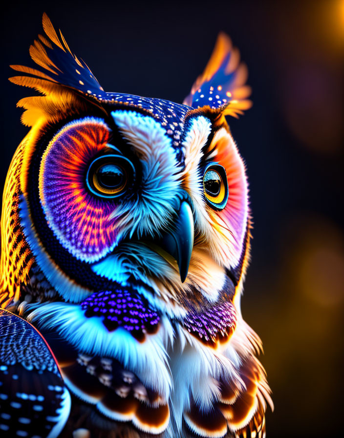 ≈❀◕<>◕❀≈  Multi -colored owl