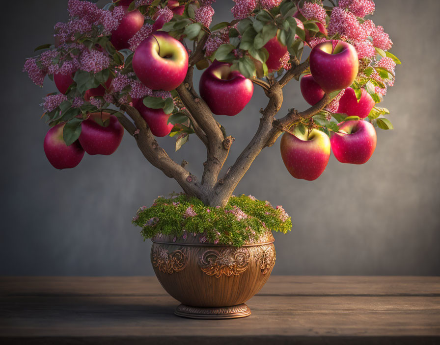 ≈❀◕<>◕❀≈  Bonsai apple tree