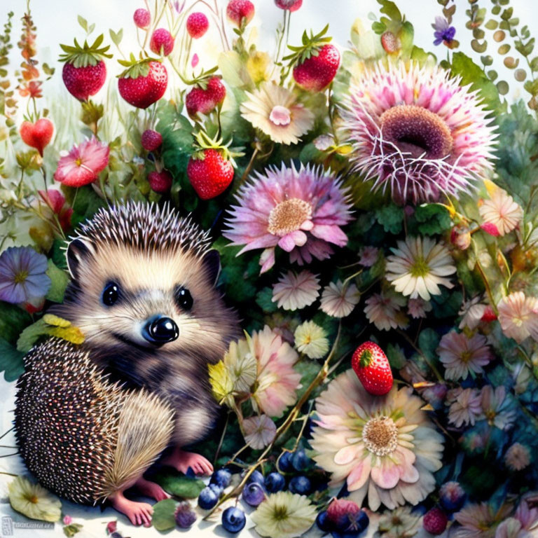 ≈❀◕<>◕❀≈  Hedgehog in the forest