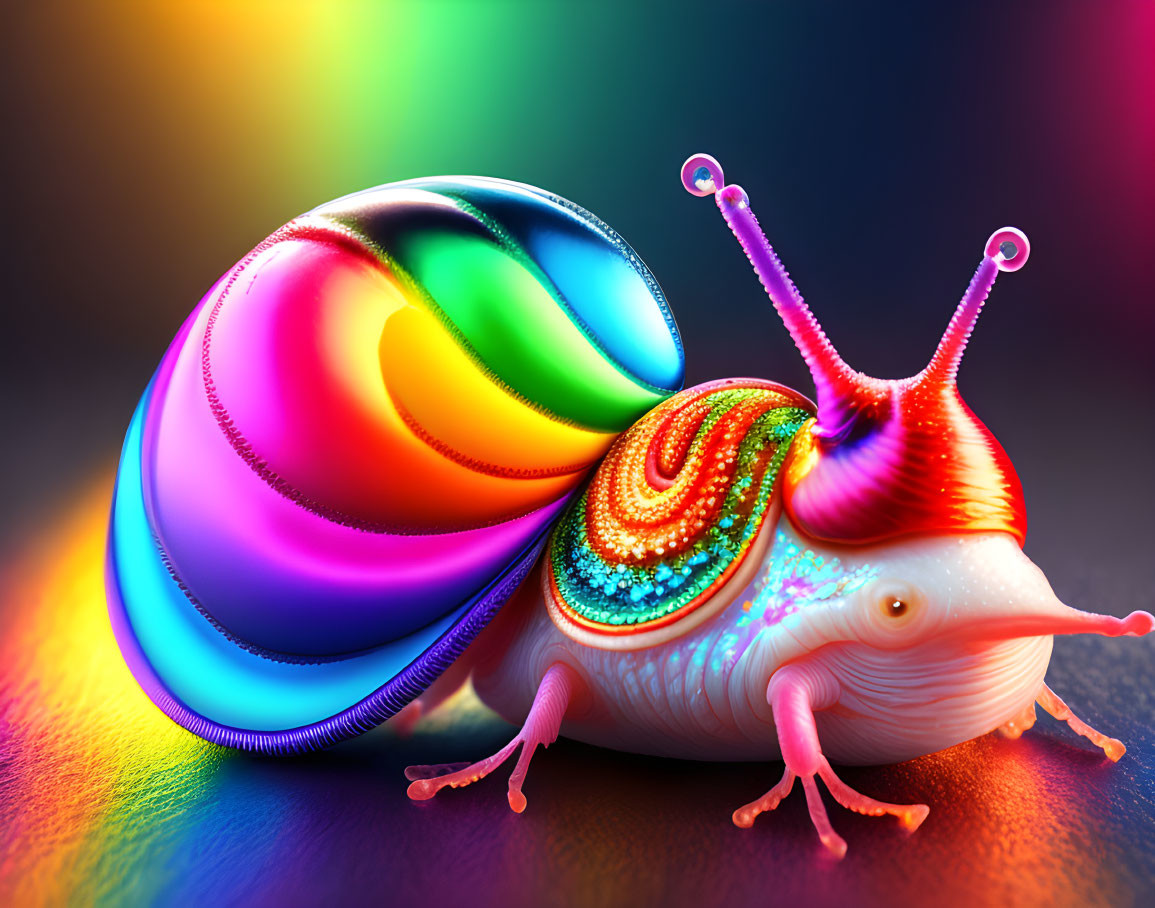 snail rainbow