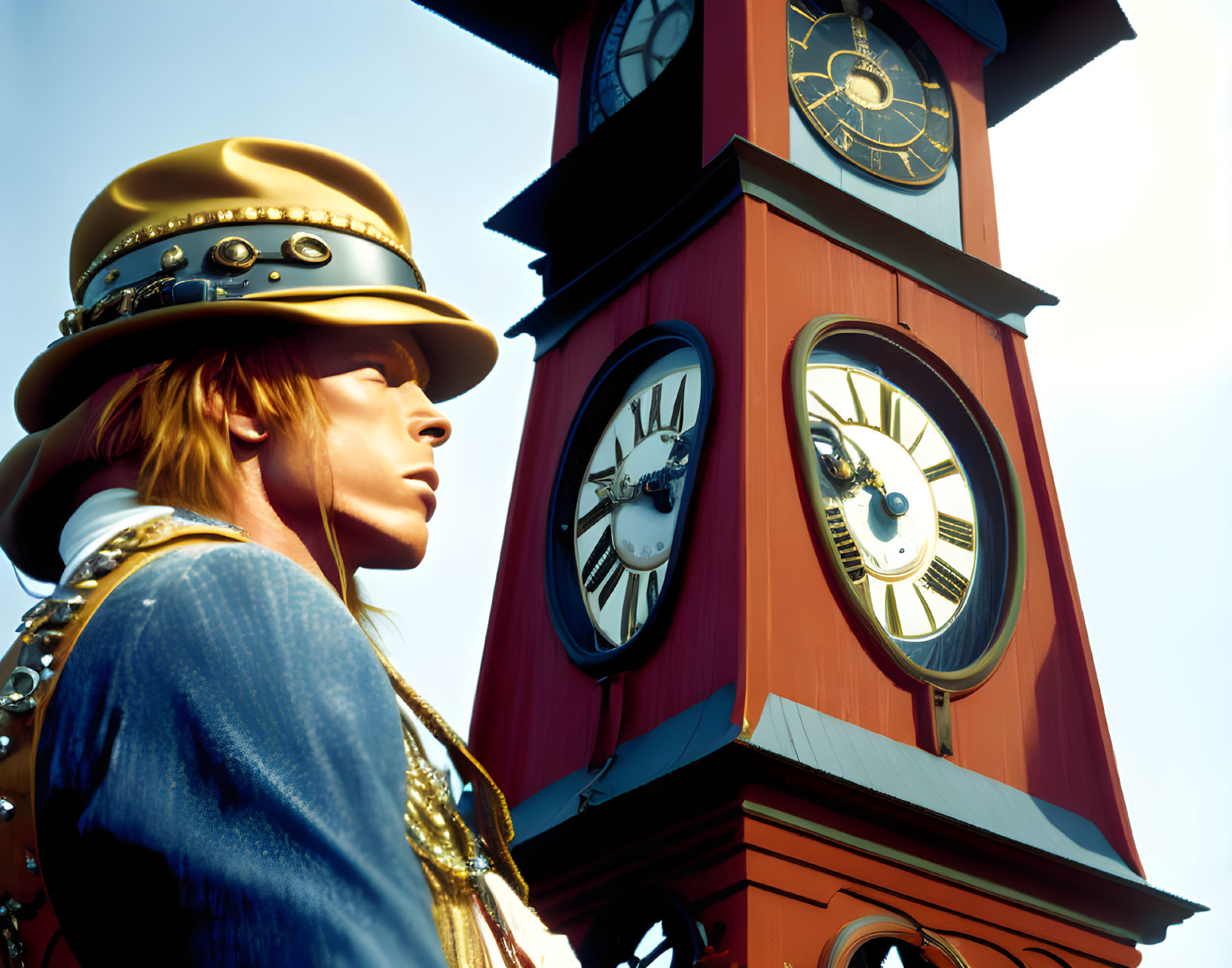 Axl Rose Repairing The Hill Valley Clock Tower