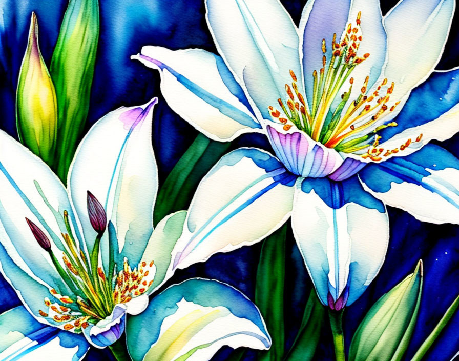 white lily flowers 