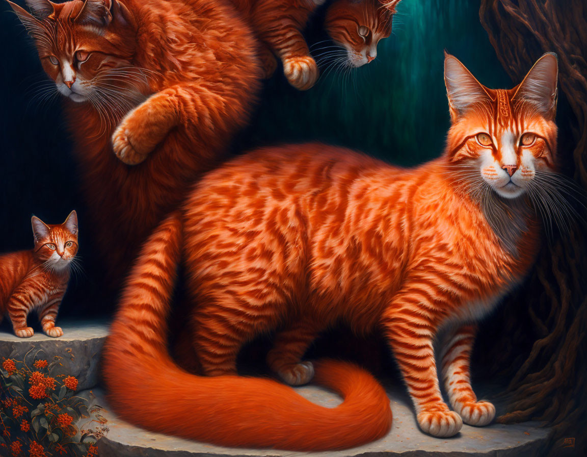 Red and Orange Cats
