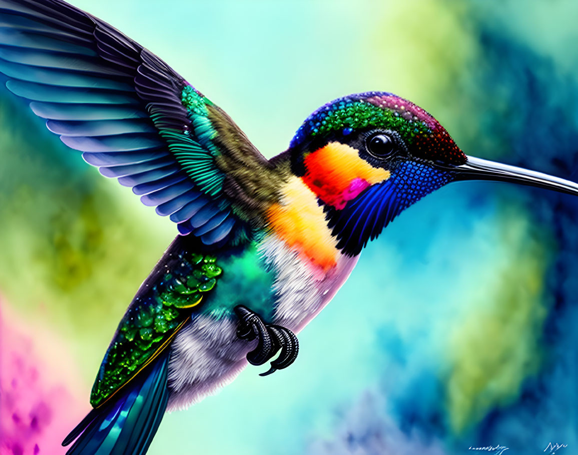Hummingbird. Watercolor.