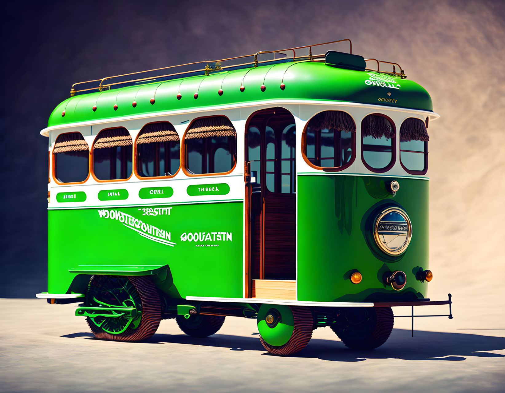 Cool mountain green trolley