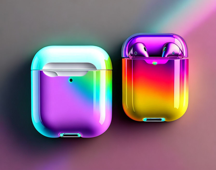 Rainbow gummy AirPods case