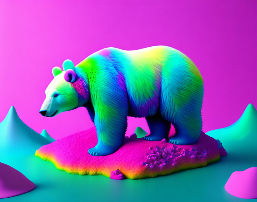 Rainbow polar bear