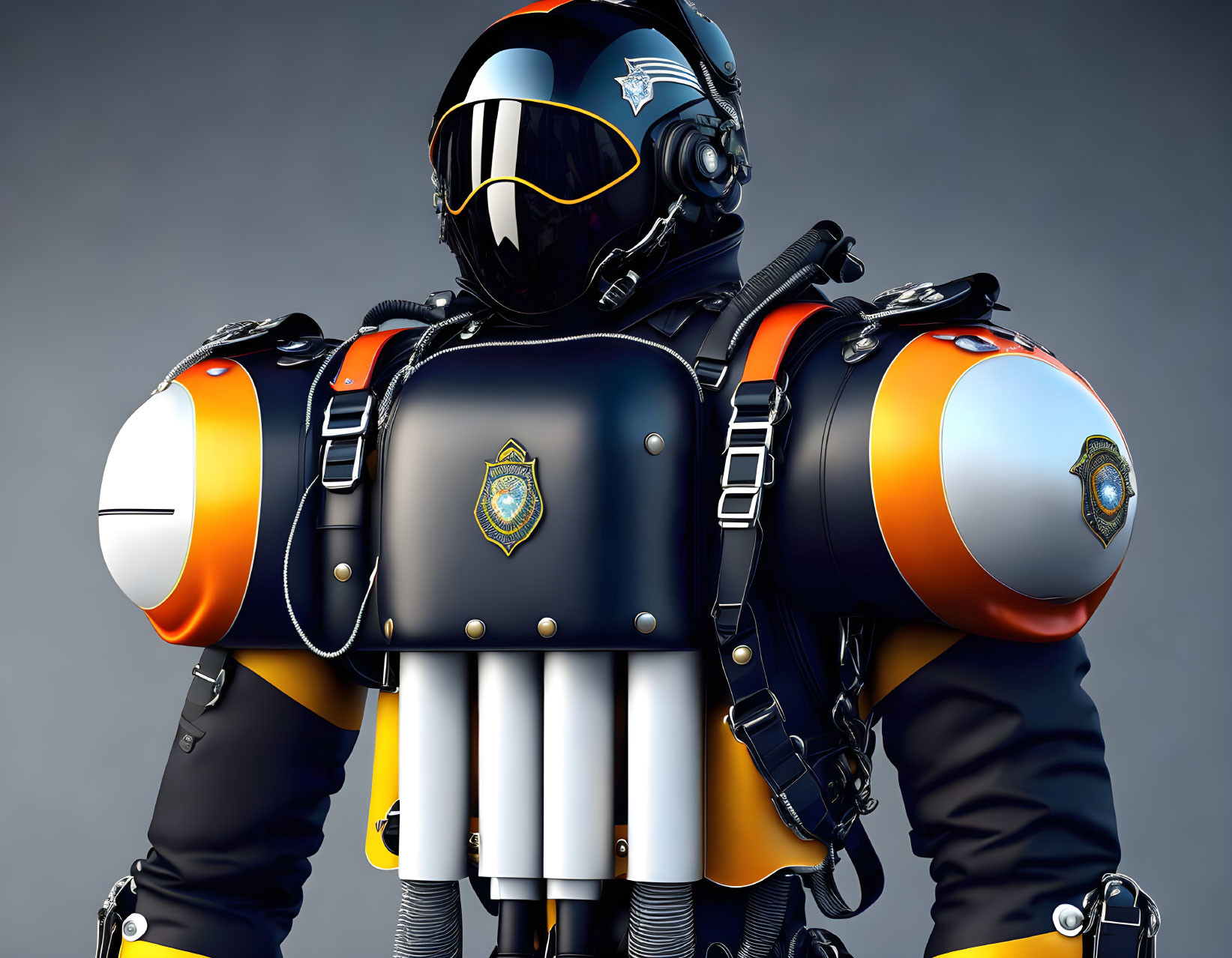 Future emergency police jet pack