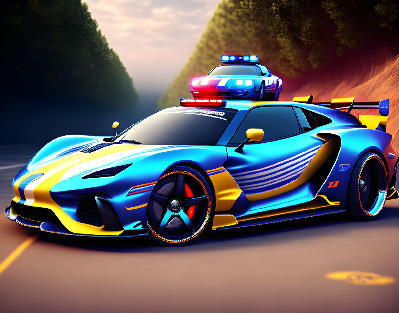 Police sports car