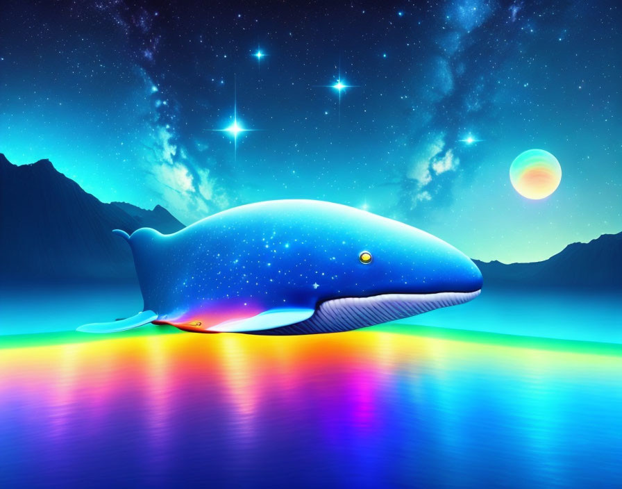 Rainbow sea whale