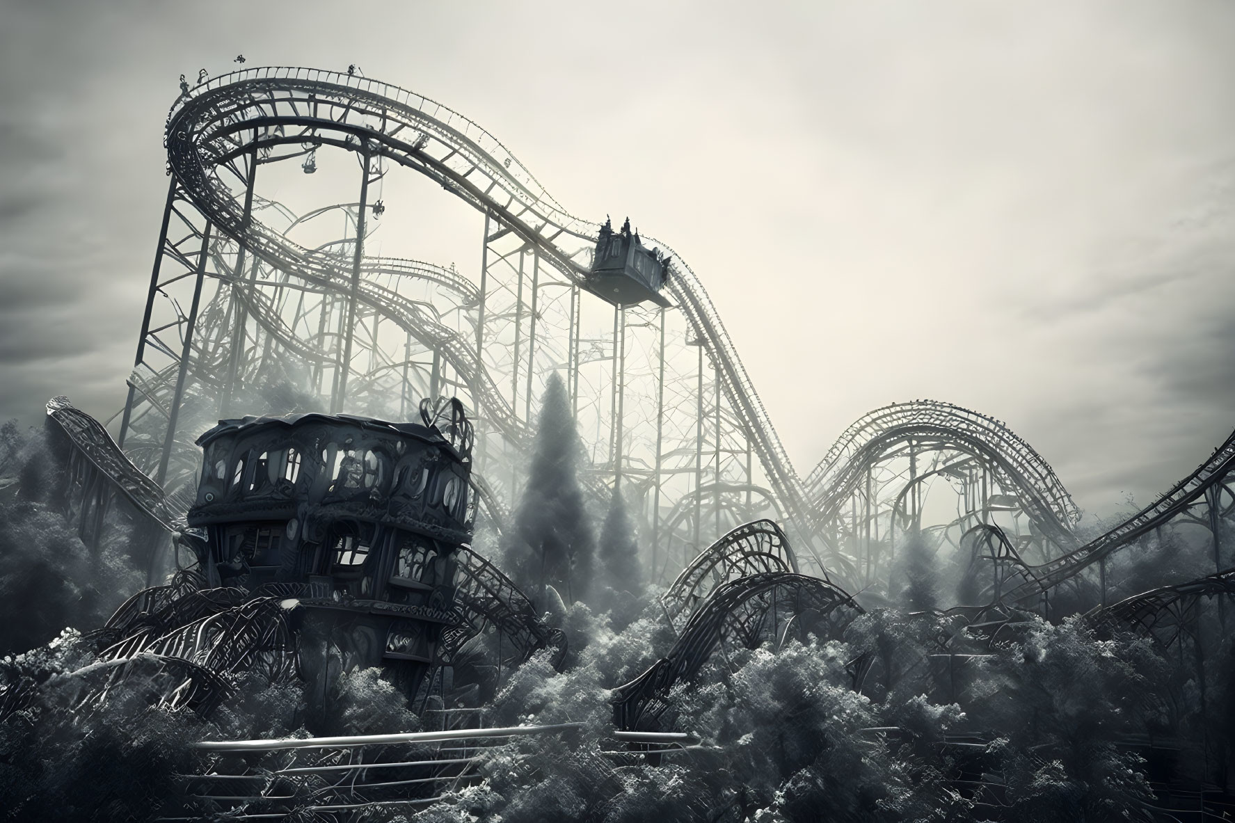 Haunted roller coasters 