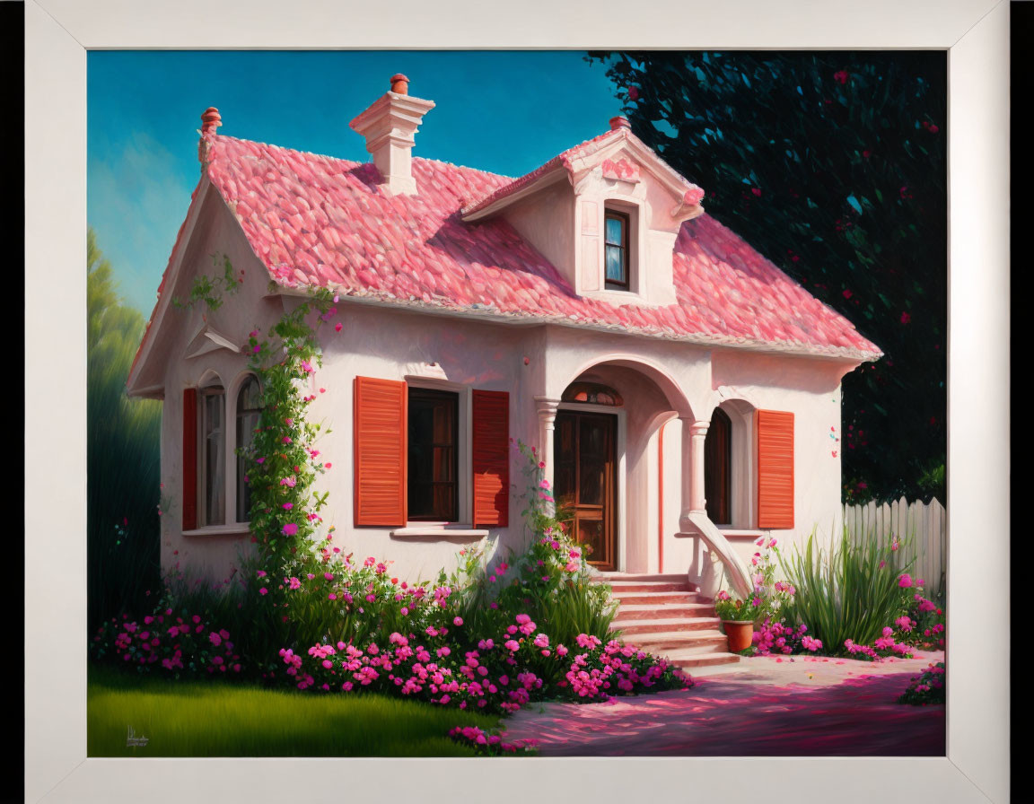 Rose flower house