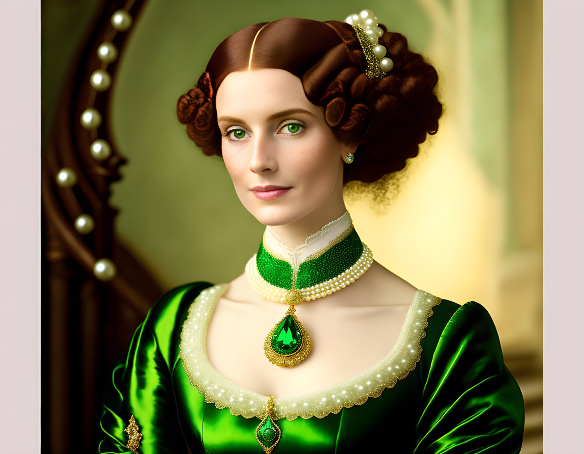 elegant green lady