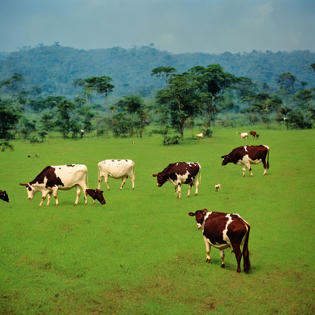 Brazilian cows grazing
