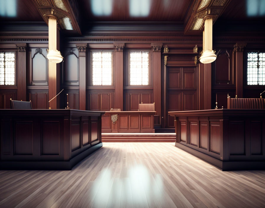 A open area in a courtroom
