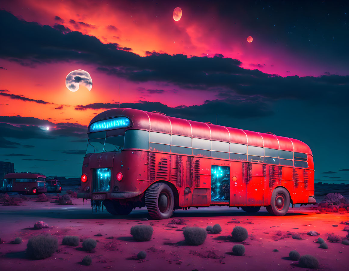 London Bus in an alien planet 