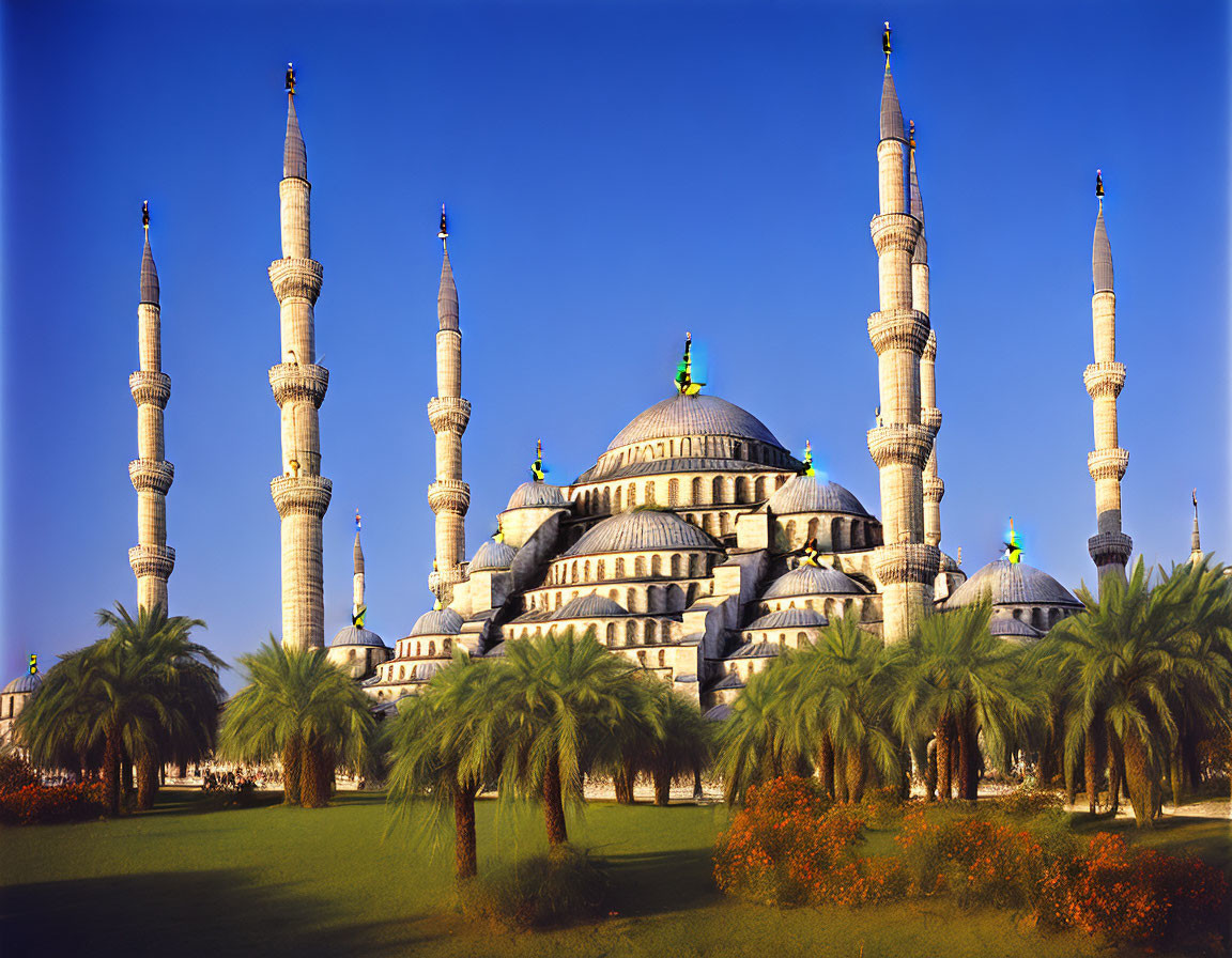 Iconic Blue Mosque in Istanbul: Cascading Domes & Six Minarets