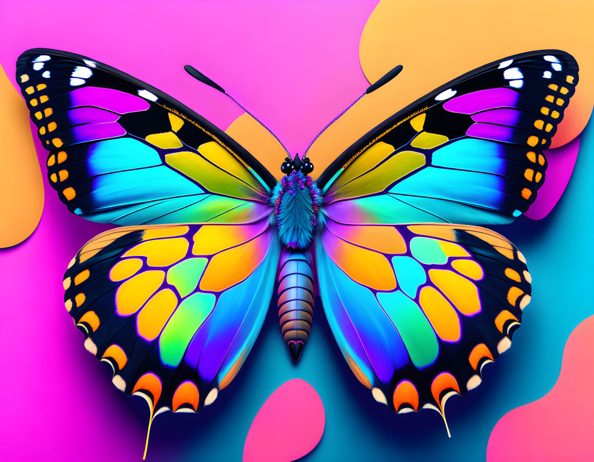 Colorful Butterfly Image on Vibrant Background