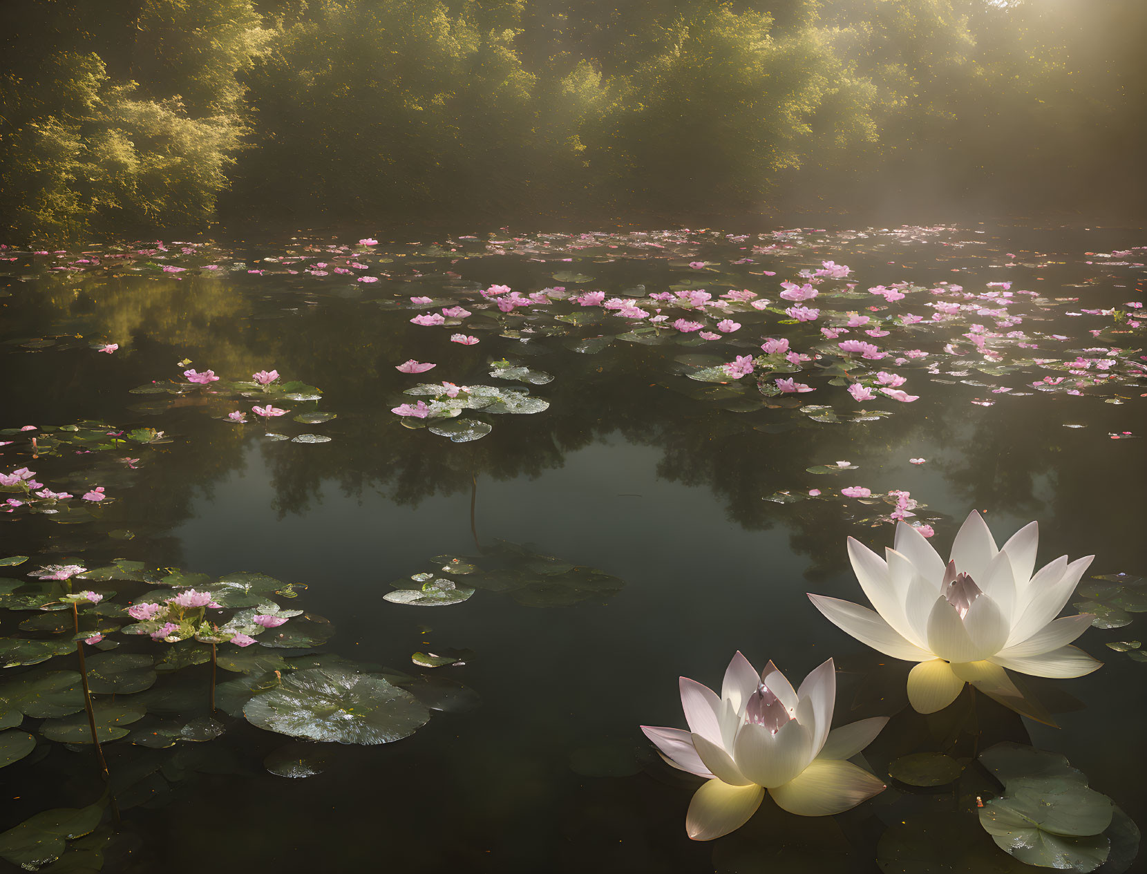 Pond of lotus