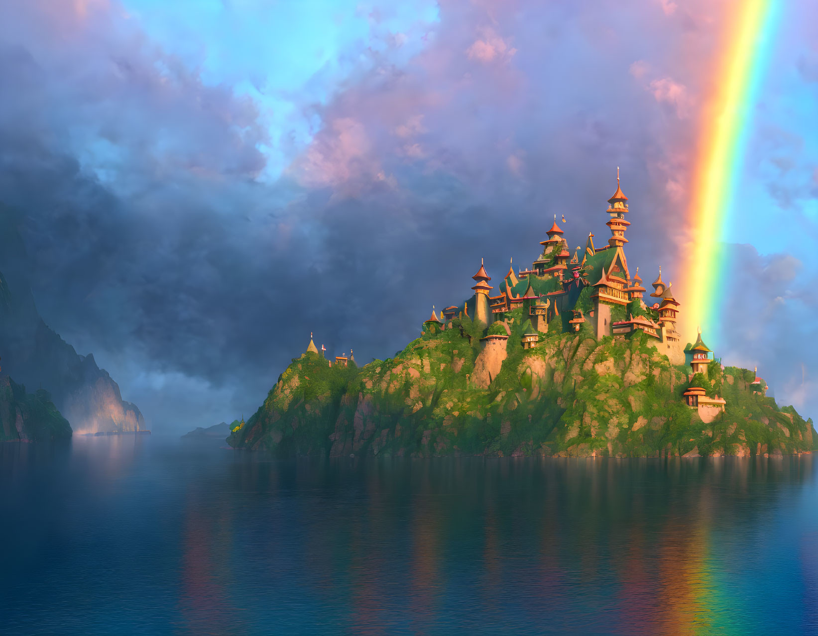 Rainbow castle island