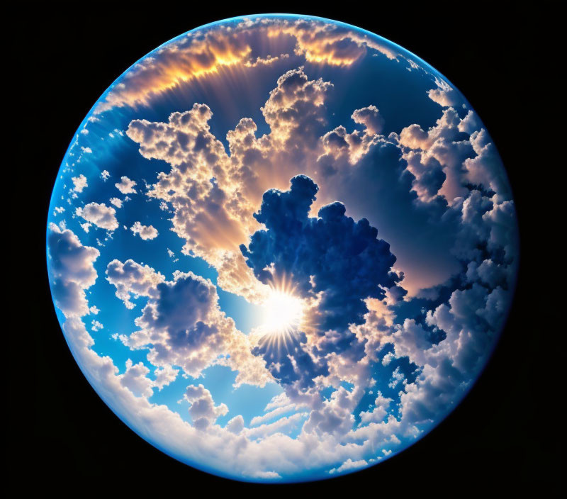 earth, cloud and sun