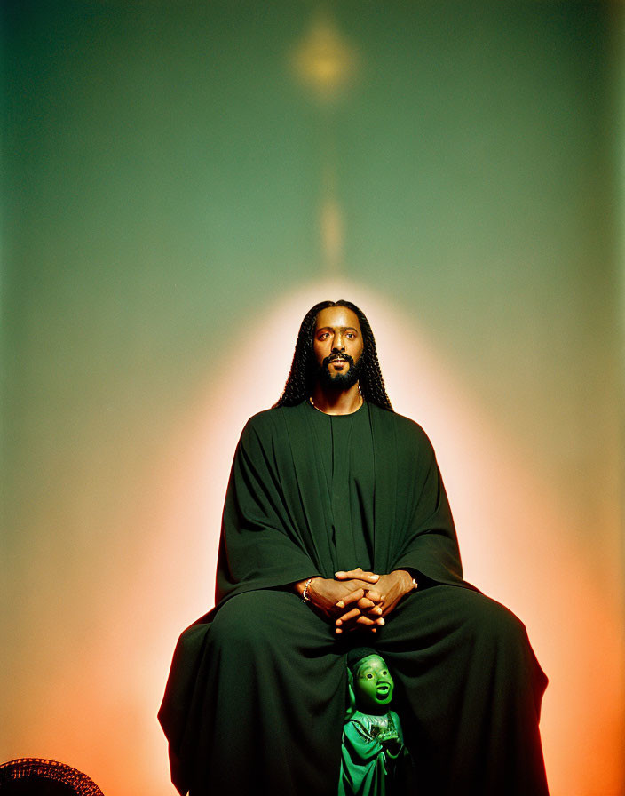 black jesus sitting ontop of shrek