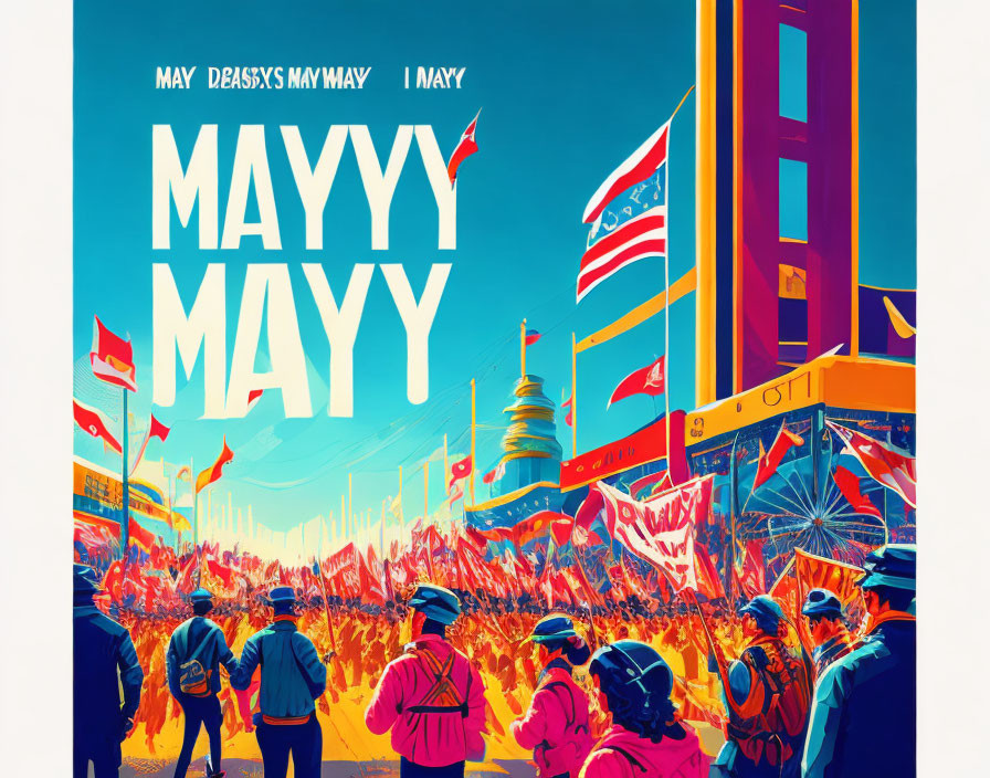  Draw a poster for May Day