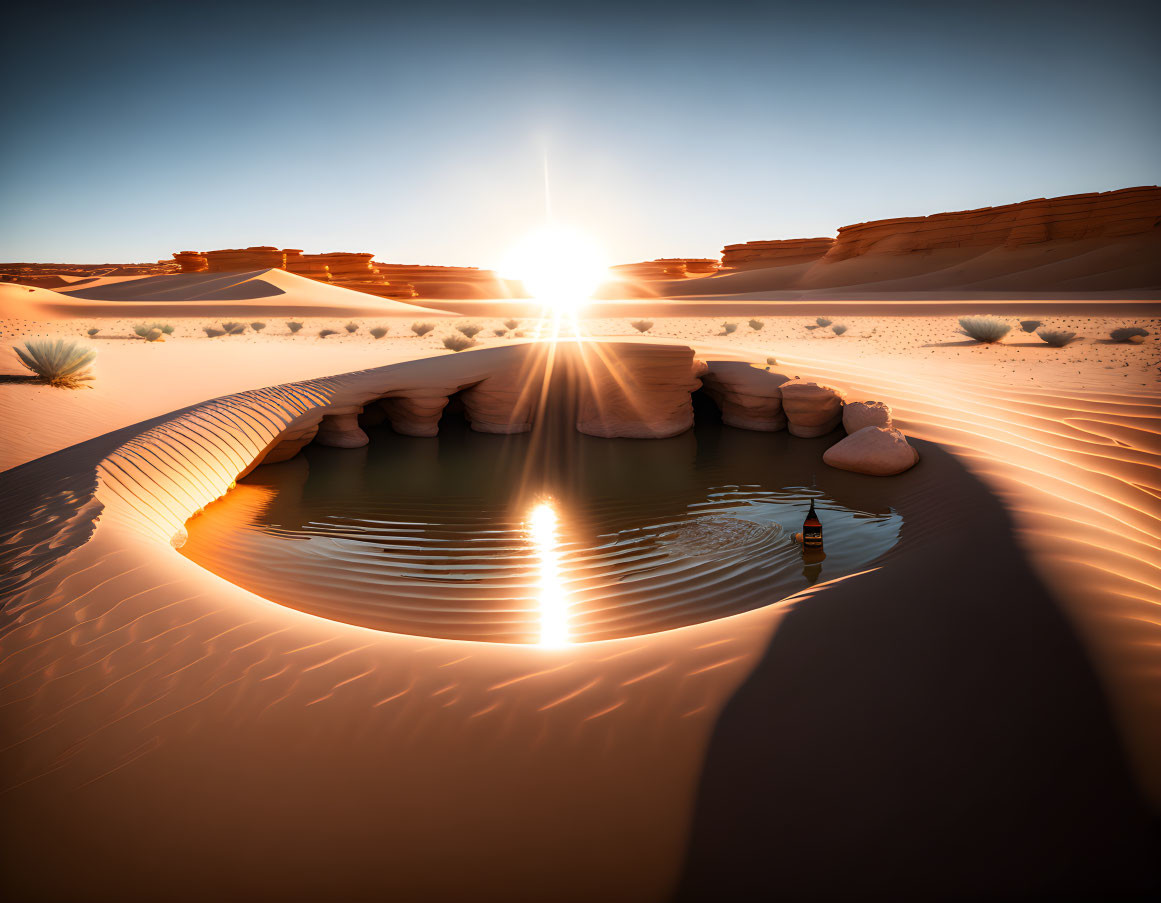 Oasis in desert 