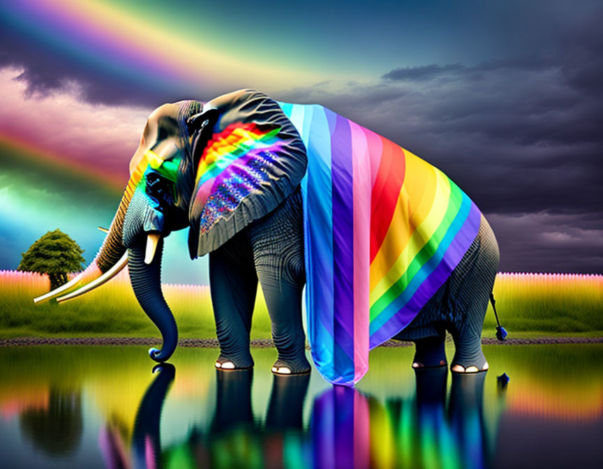 Rainbow elephant