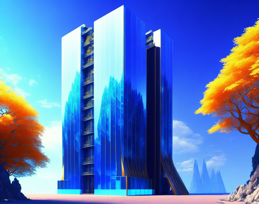 blue tower
