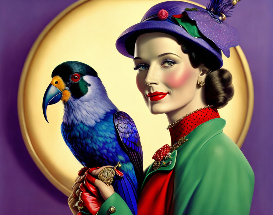 Mary Poppins with Parrot