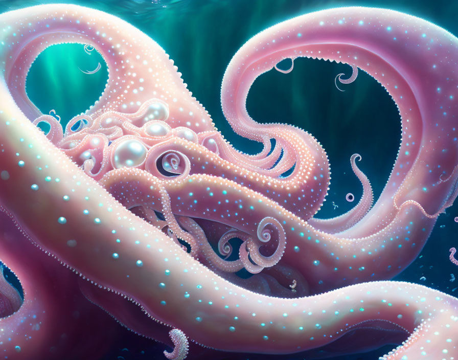 A giant pale octopus