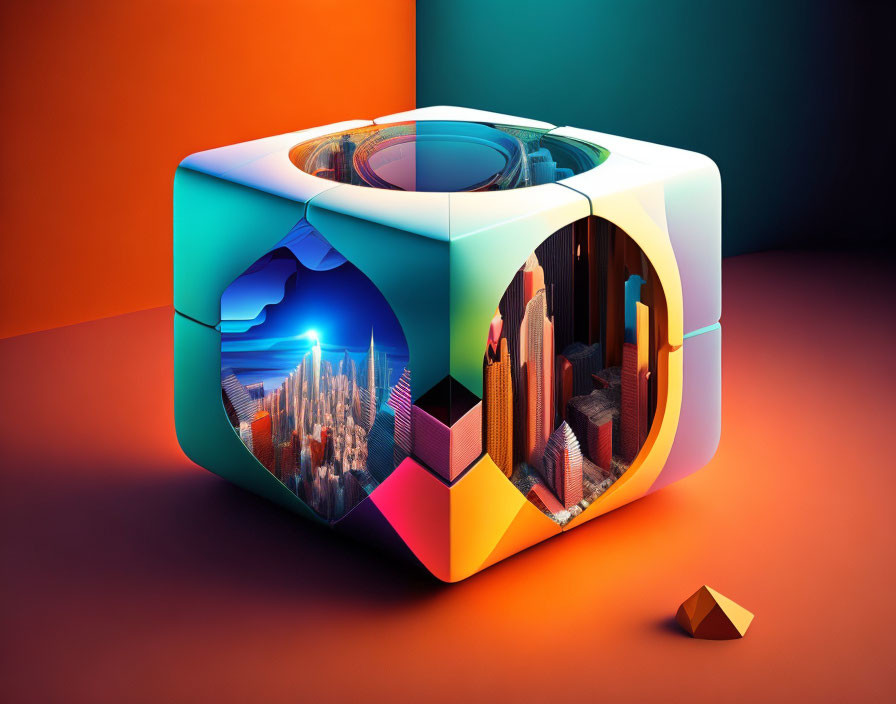 cube cross-section city