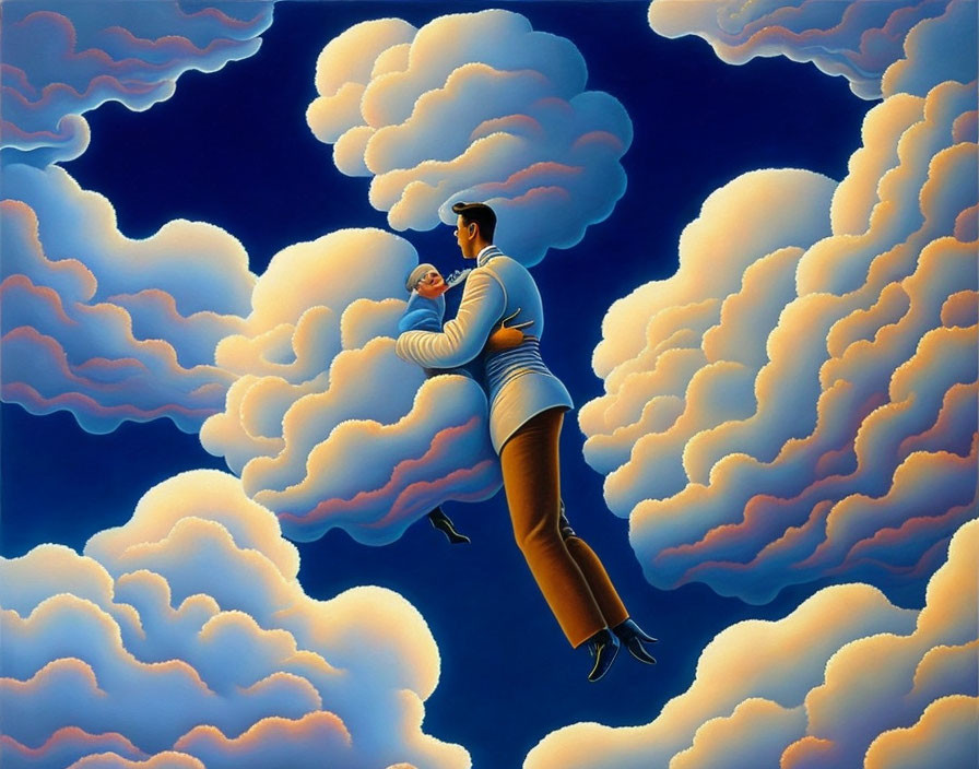 let's dance in the clouds, by Rafal Olbinski