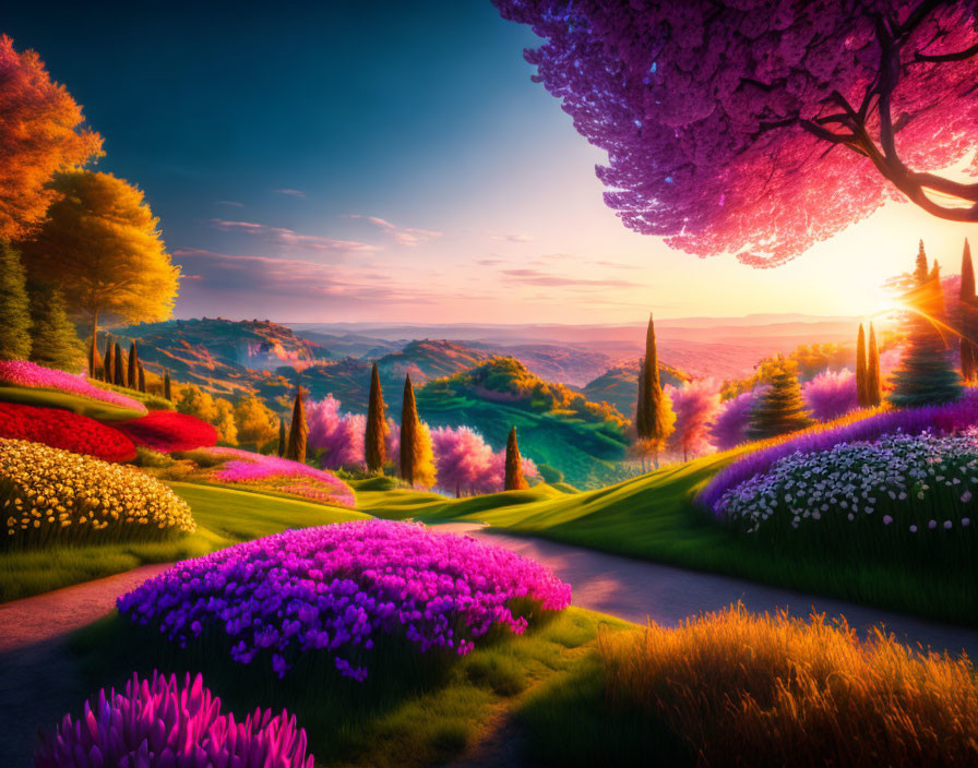 blossomed landscape