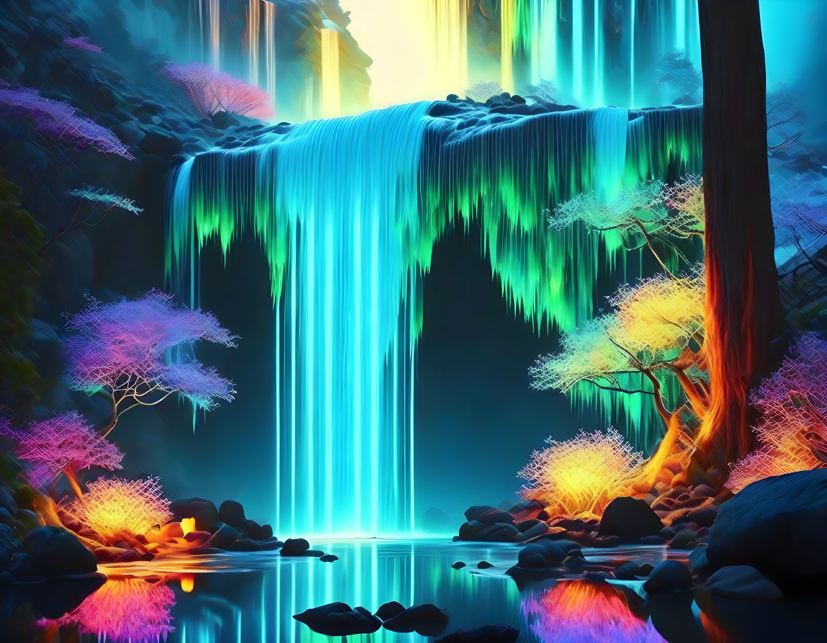 magical waterfall