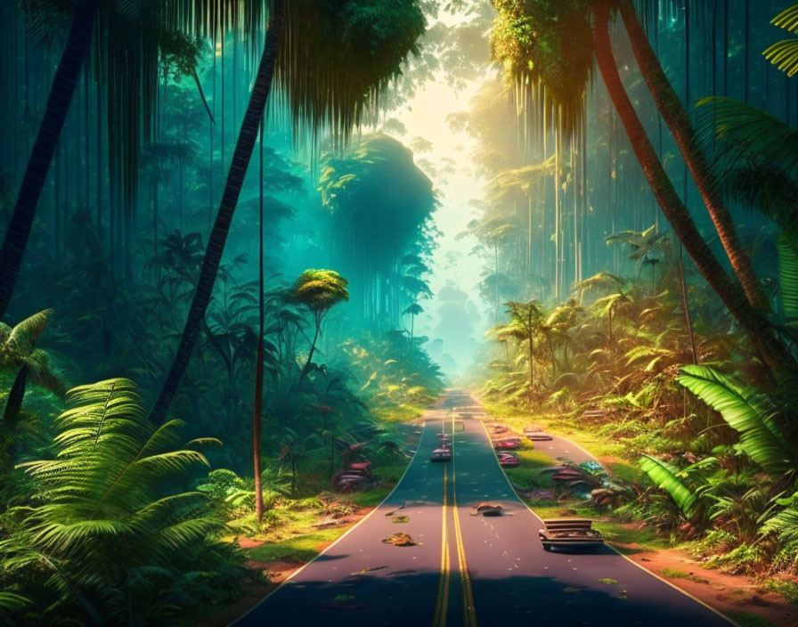 strada nella giungla
