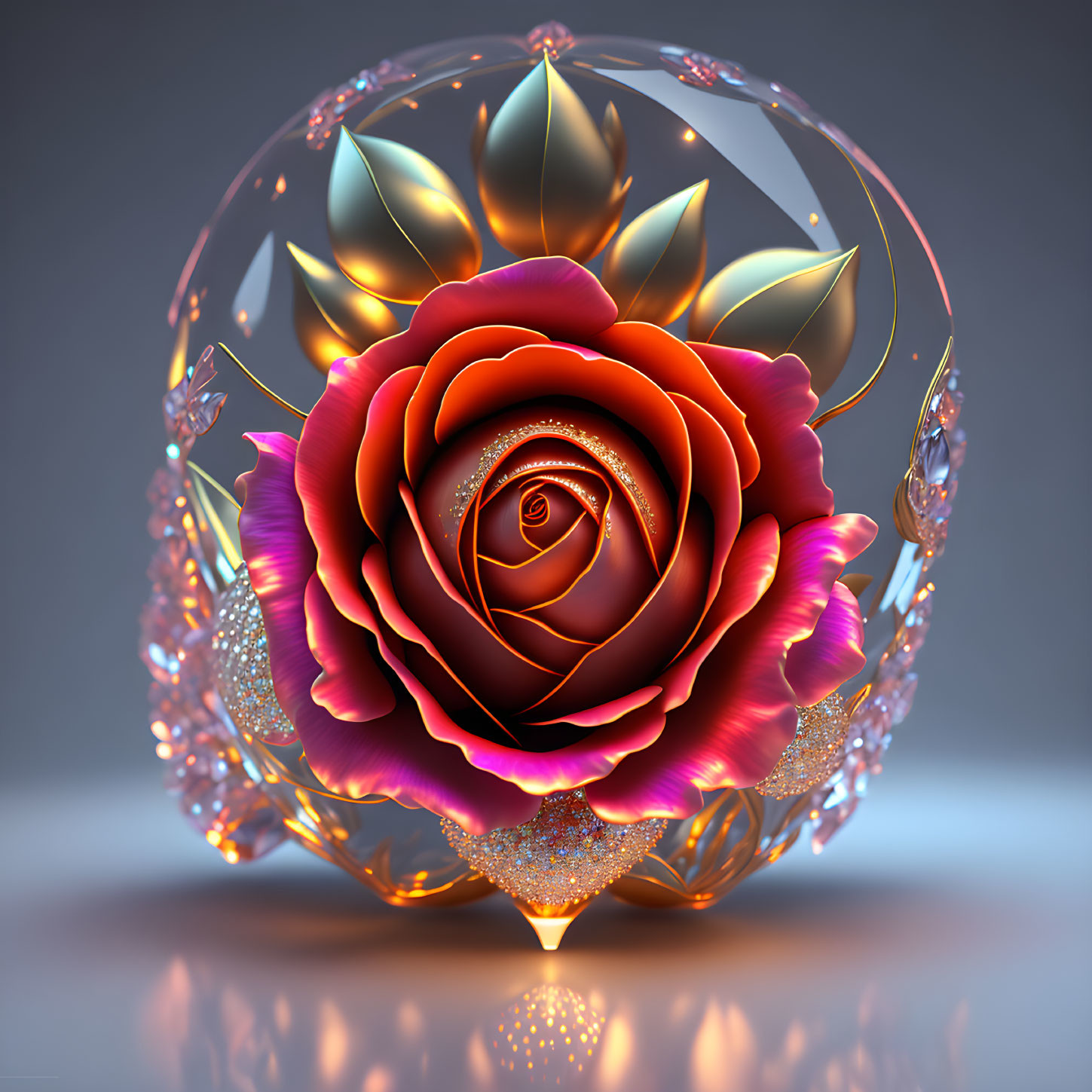 Beautiful Crystal Rose