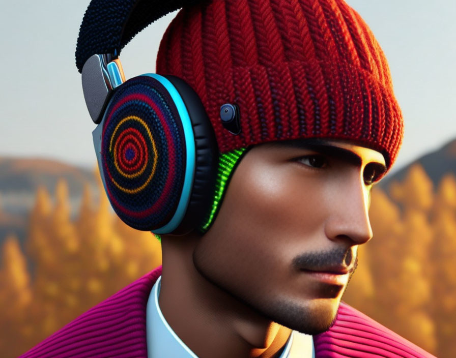 Knitted headphones