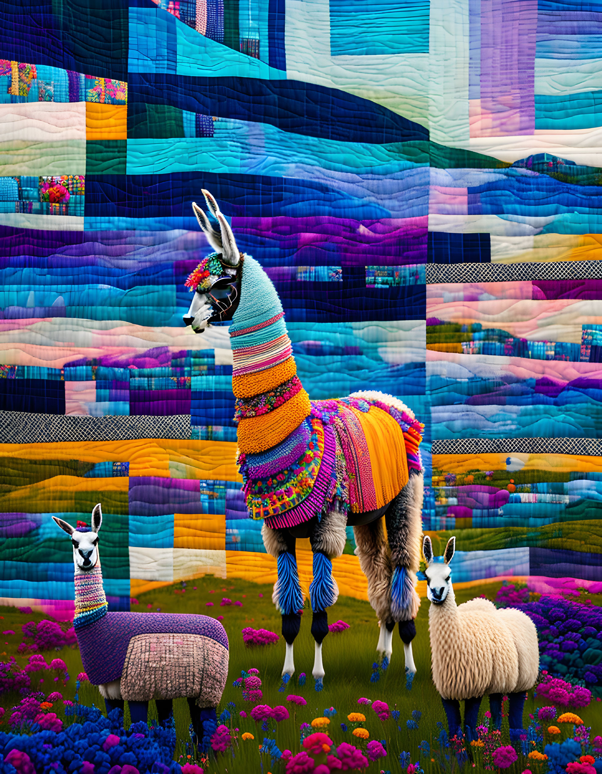 One llama to watch over them 