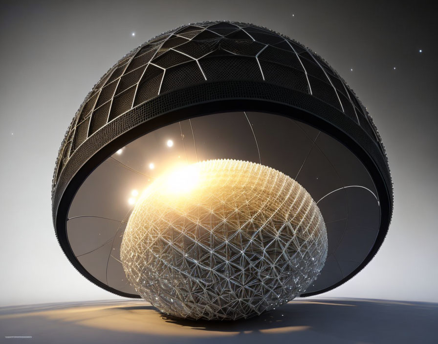 Dyson sphere it is made of wire and tubular meshes