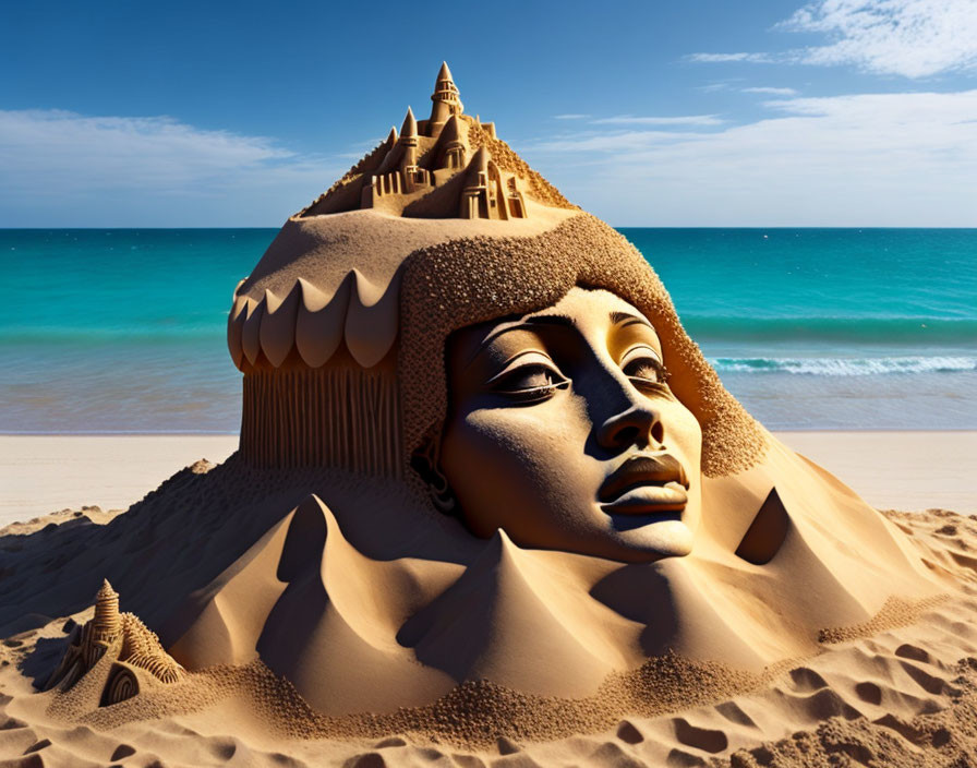 sand woman head