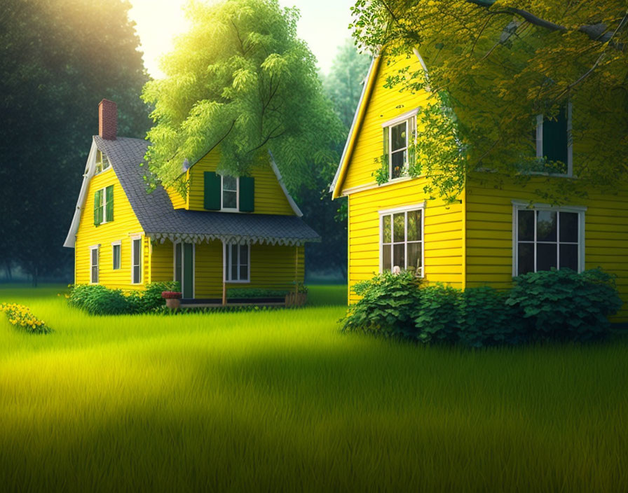 Charming yellow house