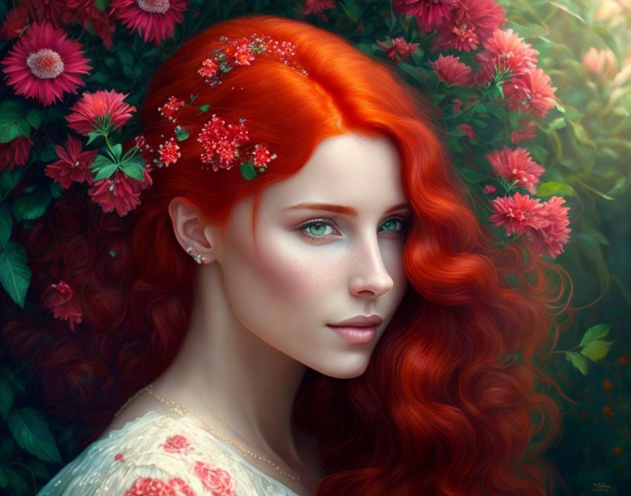 red-haired woman