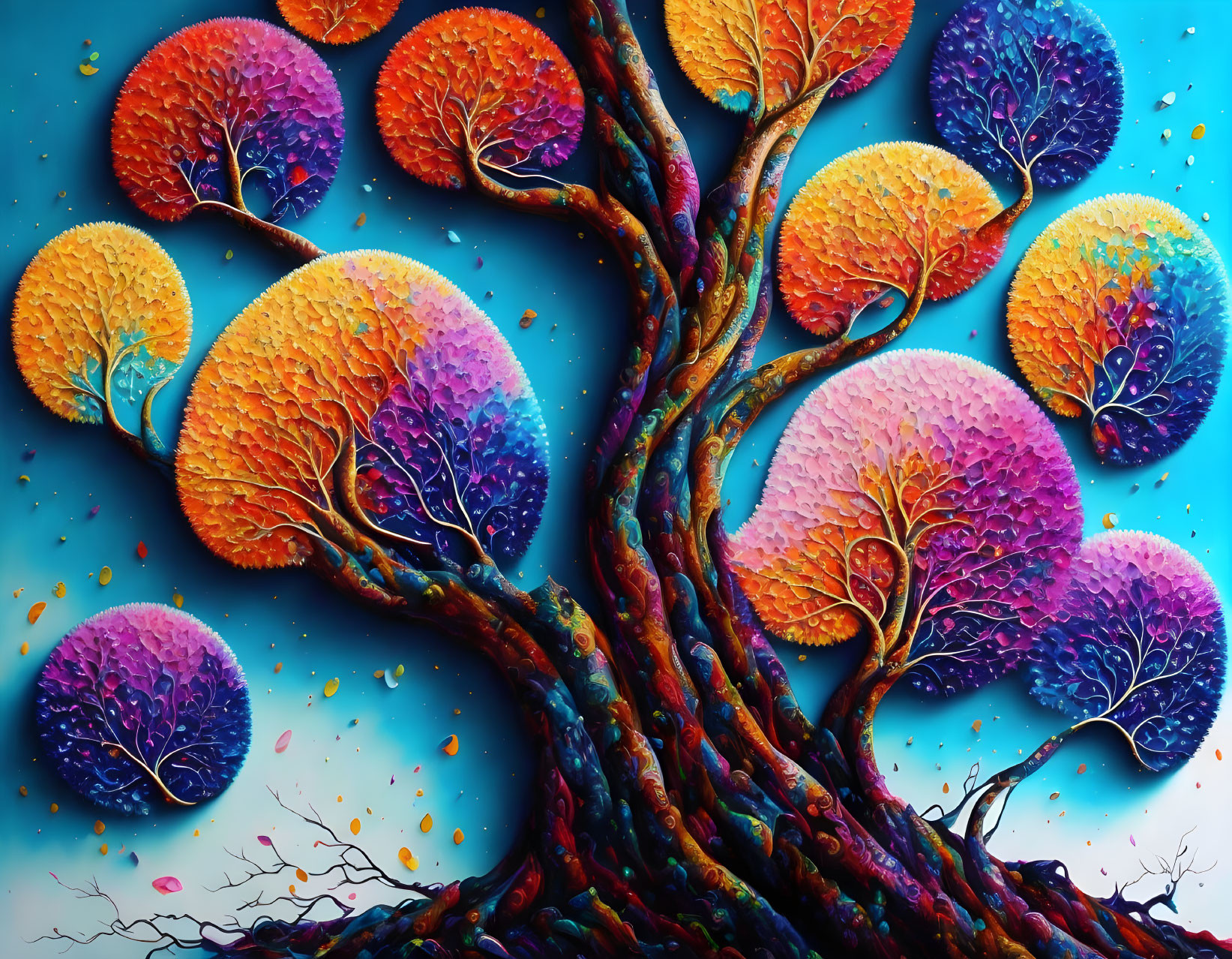 Abstract Tree Painting