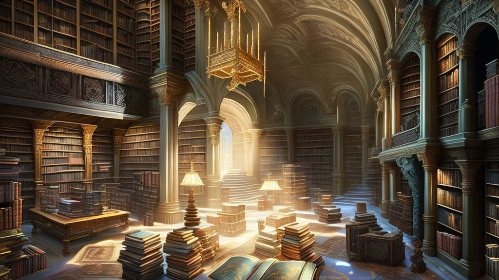 the great library contained all the knowledge of t