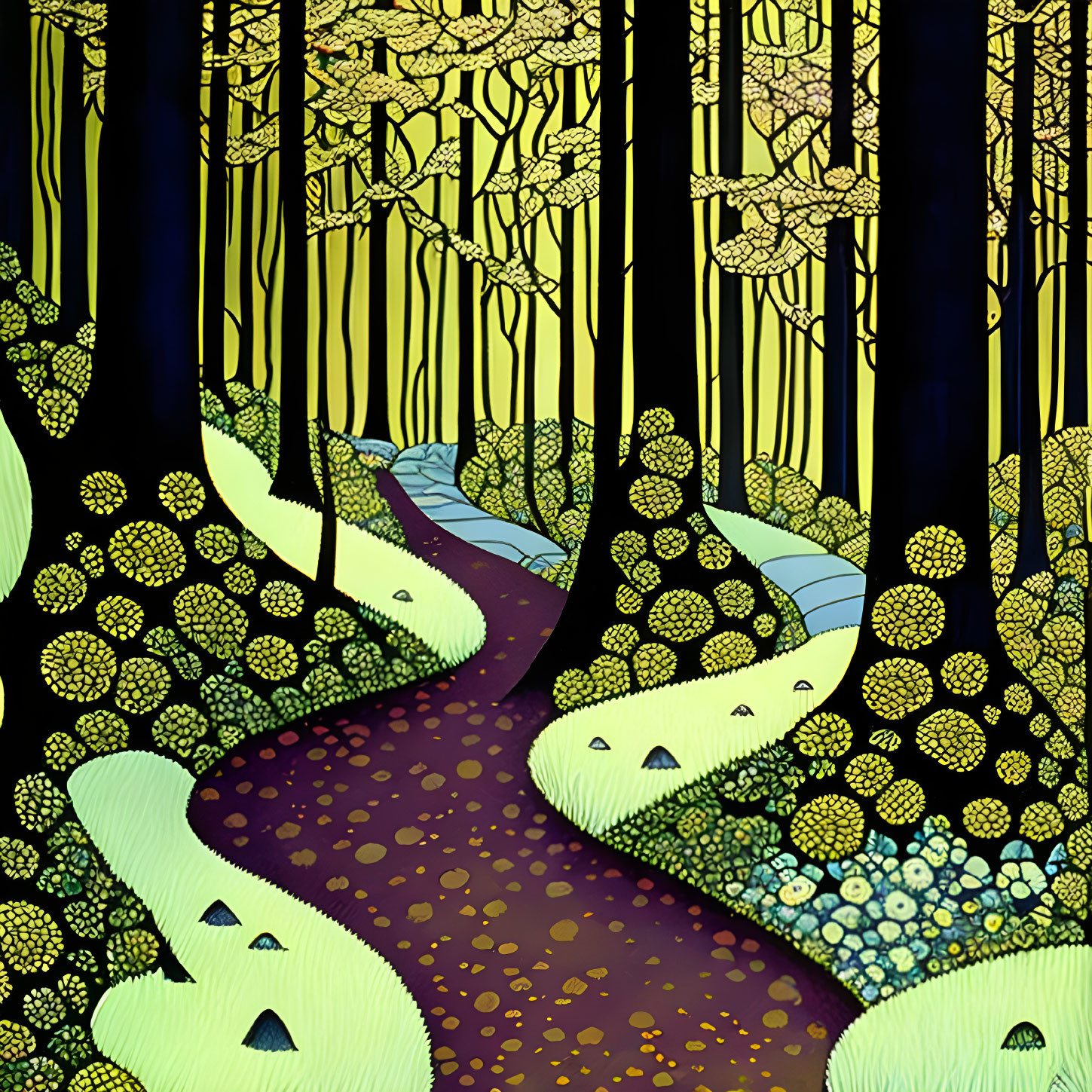 Enchanted Forest: Acrylic Art by Morris