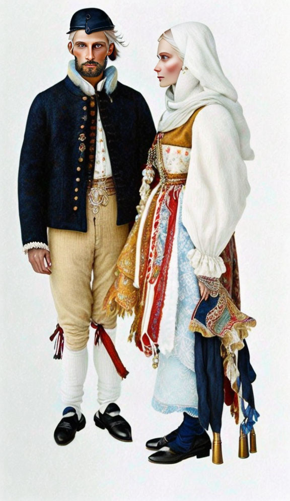 Traditional dress in nordic Scandinavia 