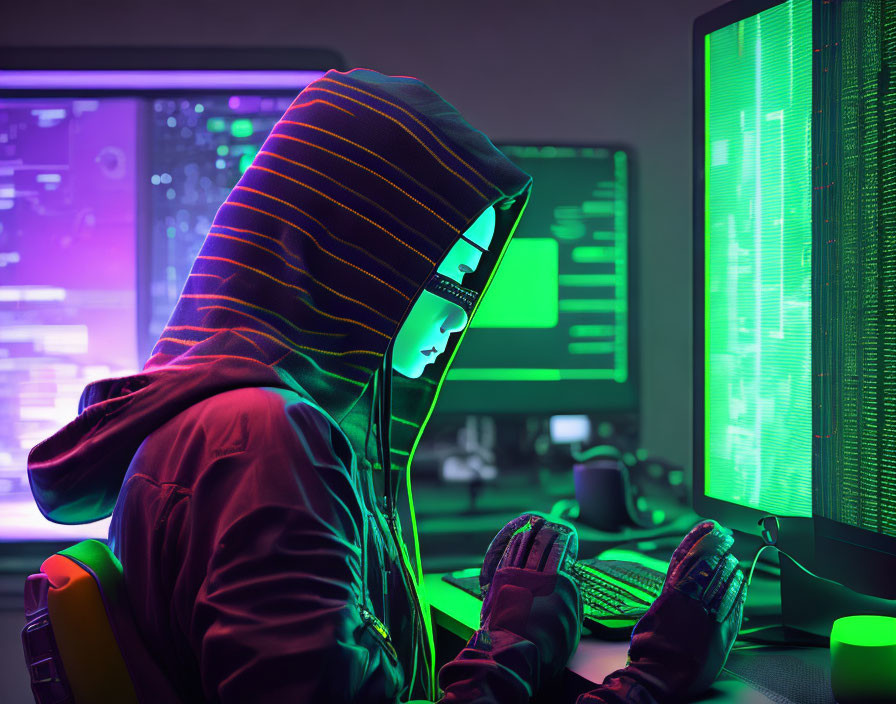 Hacker coding